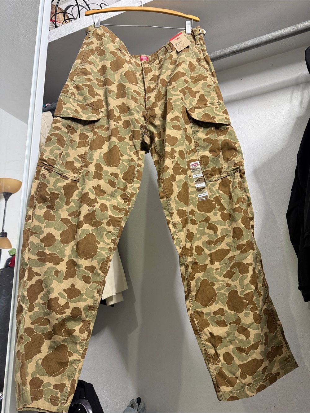 Levi's Olive & Brown Camo Cargo Pants